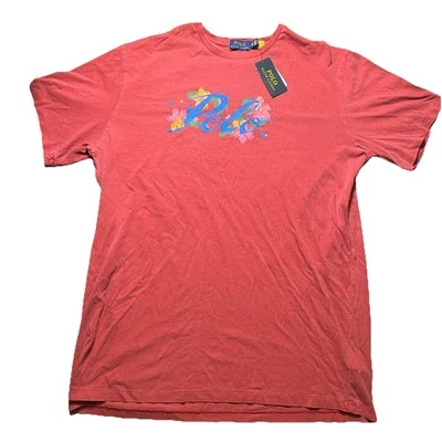 Polo Ralph Lauren XLT Red Hibiscus Floral Logo Graphic Tee Big Tall - Image 1 of 4