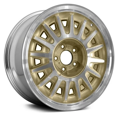 For Lincoln Town Car 95-97 16-Slot Gold 16x7 Alloy Factory Wheel Remanufactured - Image 1 of 3
