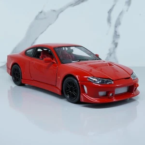 Nissan Silvia S15 (2002) by Welly 1:24 Scale Diecast Model Drift Car Red New - Picture 1 of 14