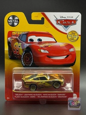 Disney Pixar Cars Golden Edition Lightning McQueen Die Cast Metal 2020  New - Image 1 of 4