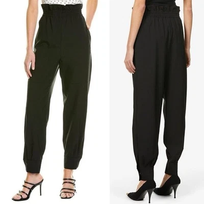 MaxMara Mirko Bolsa de Papel Pantalones de Lana Negro Silencioso Lujo Cónico Para Mujer Mediano Foto 1 de 4