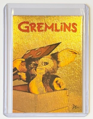 Gremlins Gold Plated Artist Signed “Comedy Horror Classic” Trading Card 1/1 - Image 1 of 2