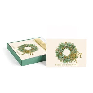 Obra Maestra Guirnalda con Bayas Tarjetas de Navidad / 16 Temporadas en Caja Saludos... - Imagen 1 de 6