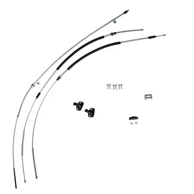 Parking Brake Cable Kit Complete With Hardware 1975-81 Camaro Firebird OE Steel - Imagen 1 de 4