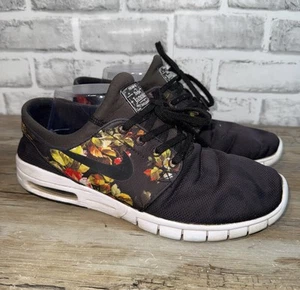 Nike SB Stefan Janoski Max Sneakers Sportive Floreali Nero 631303-029 Uomo 9,5 - Foto 1 di 6