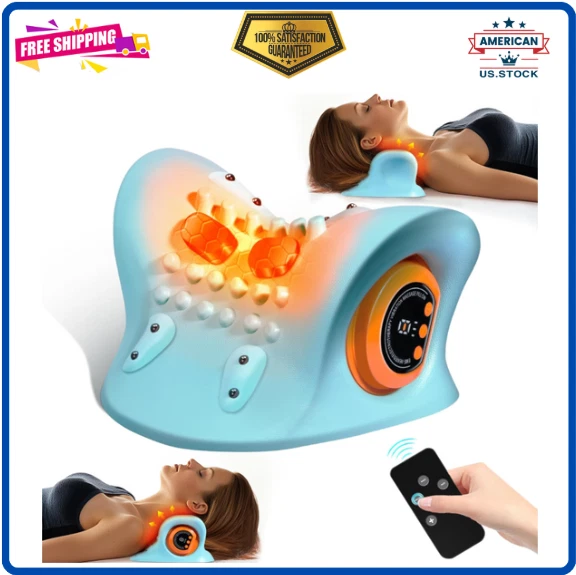 Hugterra Neck Massager 2025, Neck and Shoulder Relaxer with Heat, 3 Modes, Porta - Image 1 of 4