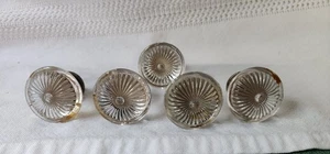 Antiker großer 1,75" wiedergewonnener Knopf Schublade Zug Edwardianisch Viktorianisch SET 5 LOT22 - Bild 1 von 3