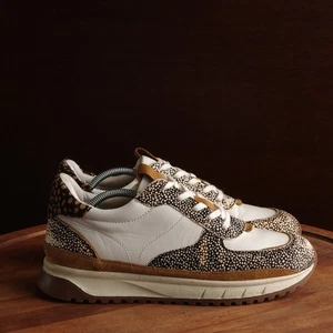 Zapatillas Madewell WMS TALLA 9 Crema Kickoff Entrenador Cuero Pelo de becerro Zapatos con cordones - Imagen 1 de 12