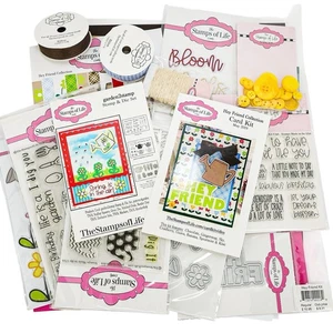 The Stamps of Life Hey Friend & Garden2Stamp Card Kit Huge Lot Stamps Dies Paper - Picture 1 of 6
