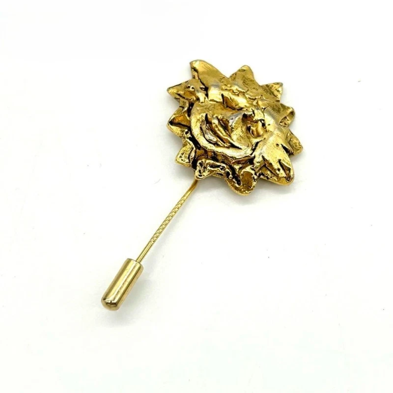 Broche Hermes Motivo Sol Metal Dorado Sombrero Pin Mujer Accesorios Buen Estado Foto 1 de 4