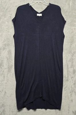 Lou & Grey Dress Womens Sz Small Navy Blue Signature Soft Henley Oversized Relax - Image 1 of 4