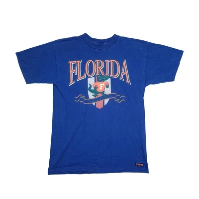 Vintage 90s Florida Gators Blue T Shirt Mascot Albert Logo Mens Medium USA MADE - Image 1 of 4