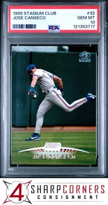 1999 STADIUM CLUB #32 JOSE CANSECO BLUE JAYS POP 2 PSA 10 - Image 1 of 2