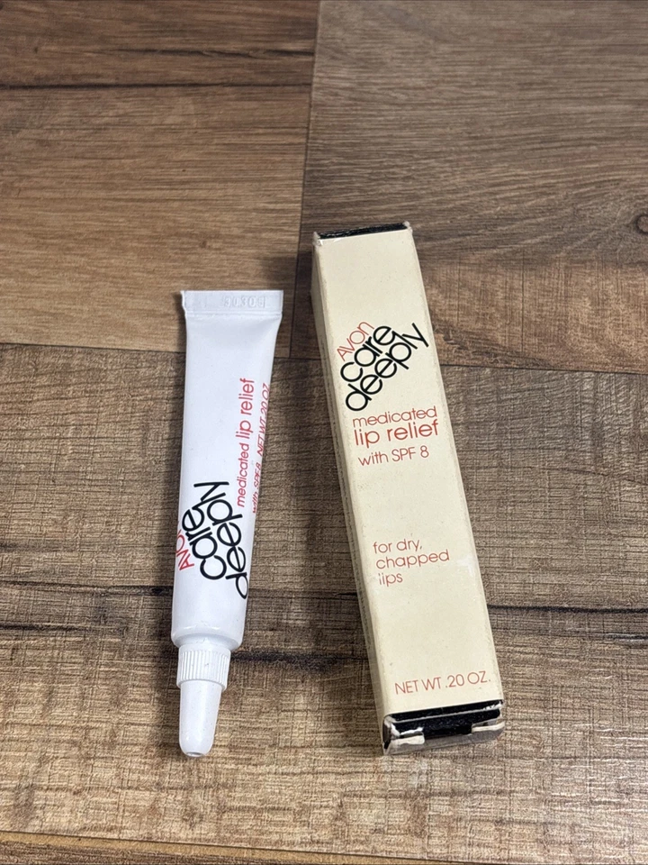 NOS Vintage 1984 Avon Care Deeply Medicated Lip Relief with SPF 8 / .20 oz NIB - Image 1 of 4