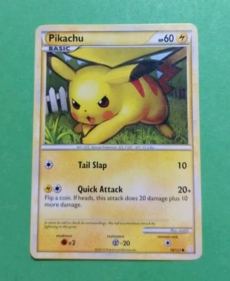 Pikachu 78/123 Heartgold & Soulsilver Regular Pokémon, LP - Image 1 of 2