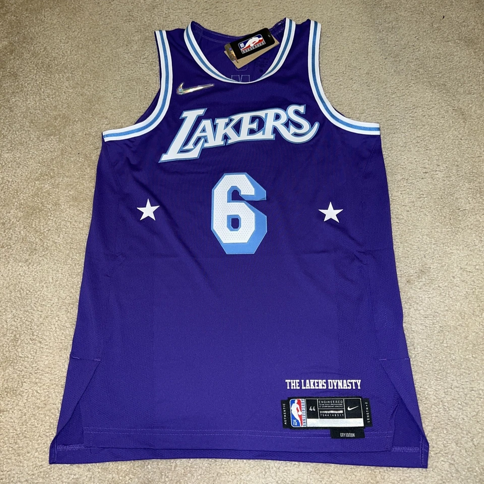LA Lakers City Edition Nike Authentic Jersey Size 44 Bibigo DB3635-506