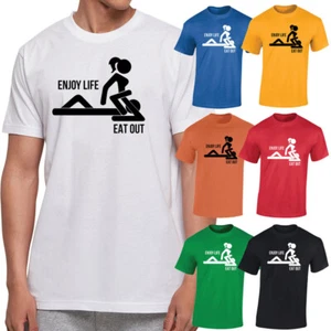 Herren T-Shirt Enjoy Life lustig unhöflich Witz Neuheit Tops Unisex bedrucktes Design Geschenk - Bild 1 von 17