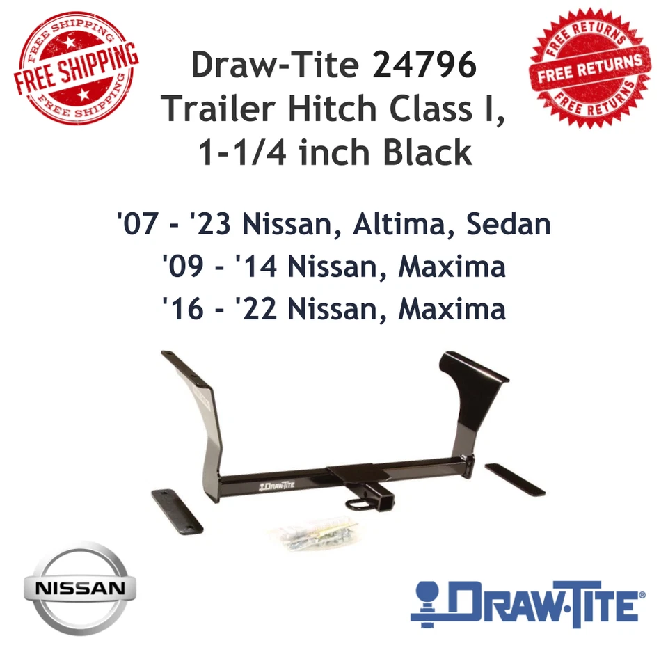 Прицепное устройство Draw-Tite 24796 класса I, приемник 1-1/4 дюйма для Nissan Altima, Maxima - Изображение 1 из 4