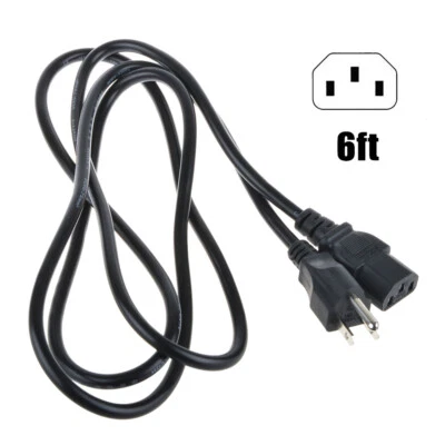 6ft AC Power Cord for VIZIO TV VL260M E3D320VX E3D420VX E3D470VX E421VO E422VA - Image 1 of 4