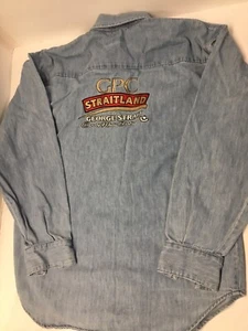 Camisa vaquera vintage George Strait Country Music Festival L/S grande Straitland - Imagen 1 de 10