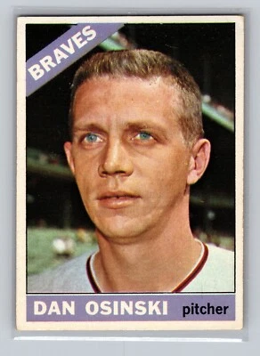 1966 Topps Dan Osinski #168 - Milwaukee Braves - Image 1 of 2