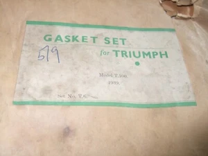 TRIUMPH 500CC OHV TWIN MODELS T100 - SET T6 - 1939 - NEW OLD STOCK - 1 SET - Picture 1 of 2