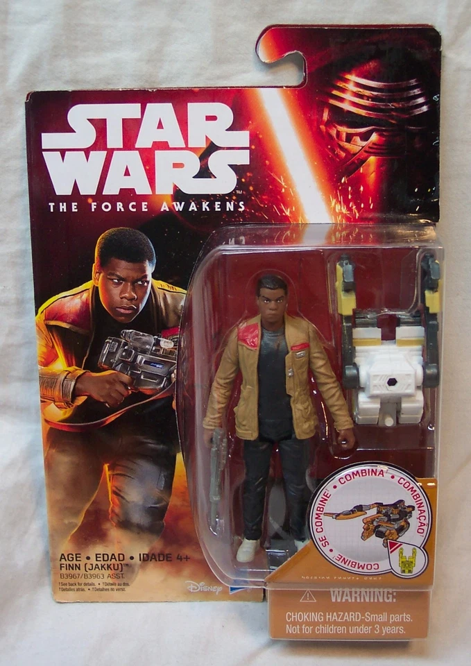 100 Hasbro Disney Star Wars Force Awakens W2 3.75" # Finn Jakku