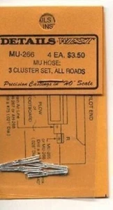 Details West 266 x HO MU Hose 3 Cluster Set - Picture 1 of 1