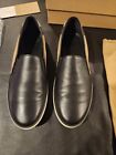 BURBERRY LEATHER AND CHECK SLIP-ON TRAINERS Size: 42 Color: BLACK **W/Box/Duster