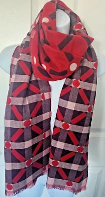 Bufanda para mujer Talbots diseño geométrico 77"x17" Foto 1 de 4