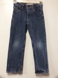 Levis 505 Boys Jean Size 7 Regular Blue 6 To 7 Years Elastic Waist 198 - Picture 1 of 8