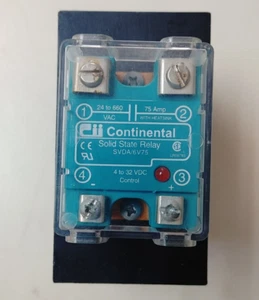 CONTINENTAL SVDA/6V75 SOLID STATE RELAY 75A 24-660V w/ HEATSINK CSA QUANTITY!! - Picture 1 of 2