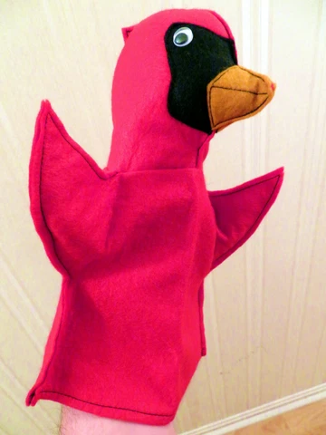 OLD Cardinals Felt Bird Puppet Arizona Stanford St. Louis Louisville Ball State Cover