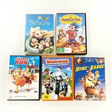 5x Kids Movie DVD Lot - Region 4 - American Tail Stellaluna Chicken Run Barnyard