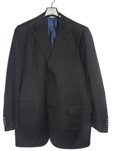 Brioni Palatino Sport Coat Mens 42L Black Wool Gold & Blue Buttons Made in Italy - Picture 1 of 17