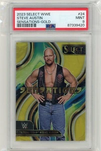 2023 Panini Select Gold Prizm Sensations #24 Steve Austin n.3 di 10 PSA 9 - Foto 1 di 2