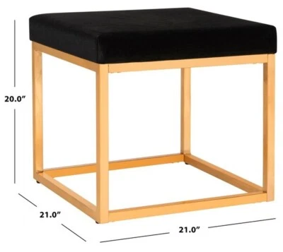 Safavieh Glam Velvet Square Ottoman, Reduced Price 2172722668 FOX6288A - Image 1 of 4