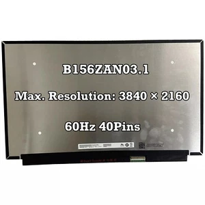B156ZAN03.1 15,6" 3840x2160 UHD IPS 4K Schermo LCD Ricambio Pannello LED 40pins - Foto 1 di 2
