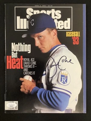 David Cone Signed Sports Illustrated 4/5/93 KS Royals No Label Autograph JSA - Image 1 of 4
