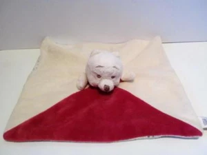 Disney M&S Velour Cream Winnie The Pooh Plush Lovey Blankie Comforter Soft Toy - Picture 1 of 3