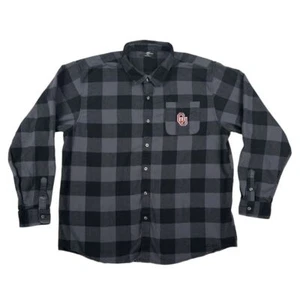 Oklahoma Shirt Mens XXL Plaid Button Down OU Logo Embroidered Flannel Colosseum - Picture 1 of 12
