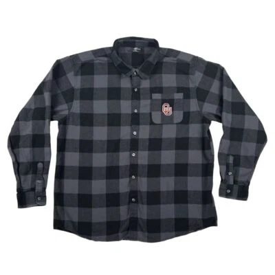 Oklahoma Shirt Mens XXL Plaid Button Down OU Logo Embroidered Flannel Colosseum - Image 1 of 4