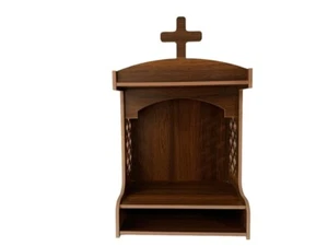Templo cristiano de madera | Templo montado en la pared con diseño de cruz | Tienda y oficina - Imagen 1 de 7