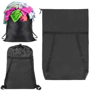 Extra Large 35"X25" Washable Laundry Bag Heavy Duty Locking Drawstring Jumbo Bag - Picture 1 of 11