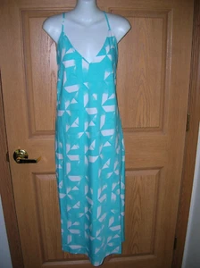 NATORI - "SUMI" PATTERN - GORGEOUS AQUA NIGHTGOWN - SIZE XL - NWT!! - Picture 1 of 3