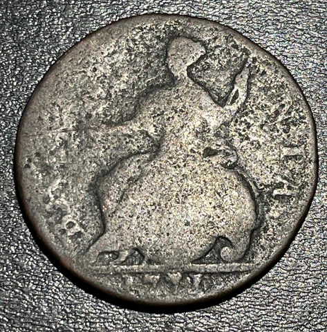 1771 UK United Kingdom King George III US Colonial 1/2 Half Penny 8.04g Coin Cover