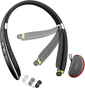 Bluetooth Headset, 2024 Upgraded Neckband Bluetooth Headphones with Retractable - Picture 1 of 6