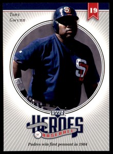 2002 Upper Deck Prospect Premieres Heroes of Baseball Tony Gwynn Tony Gwynn San