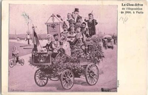 Estampilla postal vintage Le Clou-Reve de l'Exposition de 1900 París Blanco Francia - Imagen 1 de 2