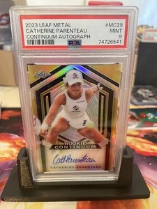 PSA 9 2023 Leaf Continuum Catherine Parenteau Gold Refractor RC Pickleball /115